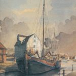 Dutch Barge at Woodbridge Suffolk by Simon Dolby at The Dolby Gallery Oundle