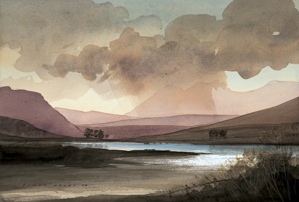 Loch Droma Scotland Watercolour by Simon Dolby at The Dolby Gallery Oundle