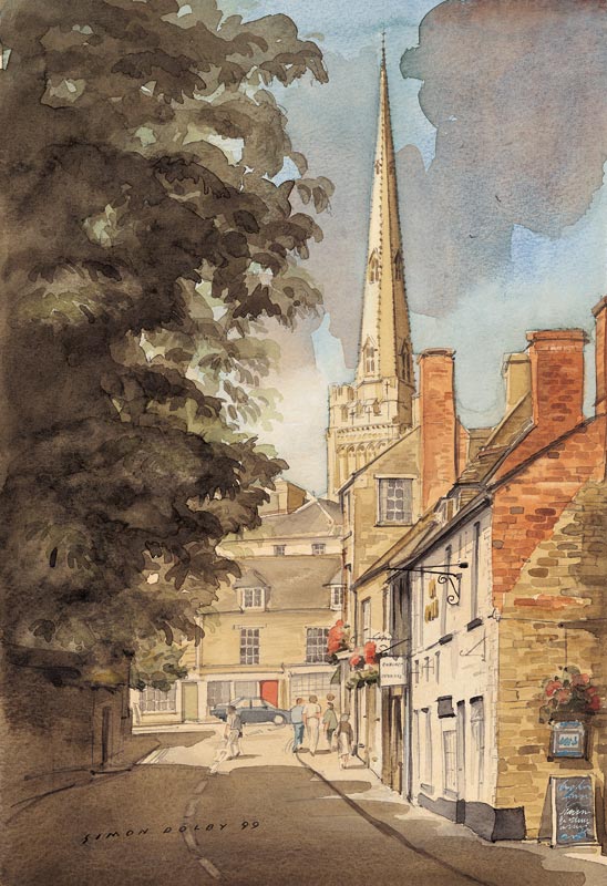 St Osyth's Lane Oundle by Simon Dolby at The Dolby Gallery Oundle