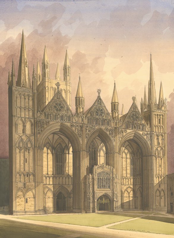 West Front, Peterborough Cathedral by Simon Dolby at The Dolby Gallery Oundle