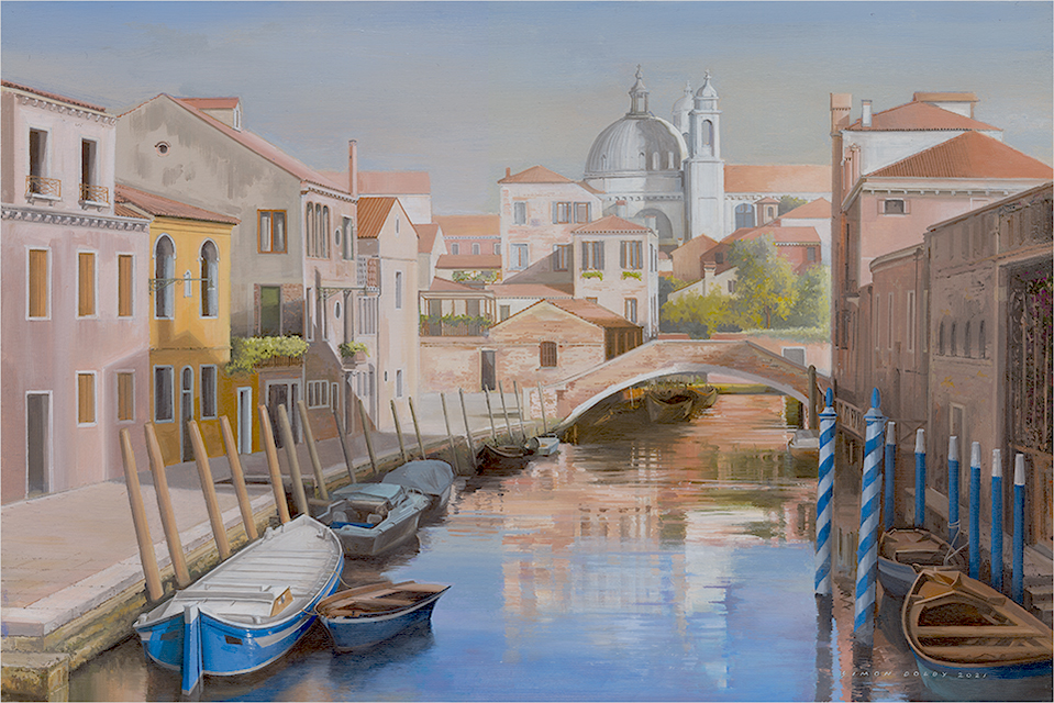 Rio Degli Ognissanti Venice 2021 by Simon Dolby The Dolby Gallery Oundle Northamptonshire