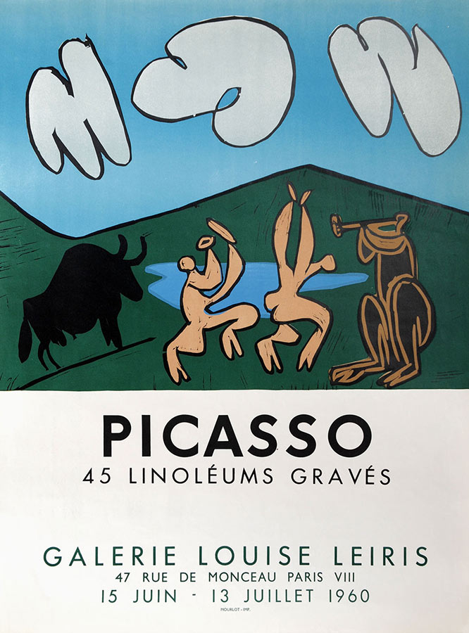 Picasso-Exhibition-Poster, Modern Masters Exhibition, Dolby Gallery
